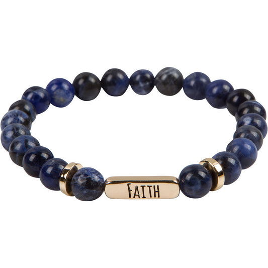 Blue FAITH Bracelet 12K Gold