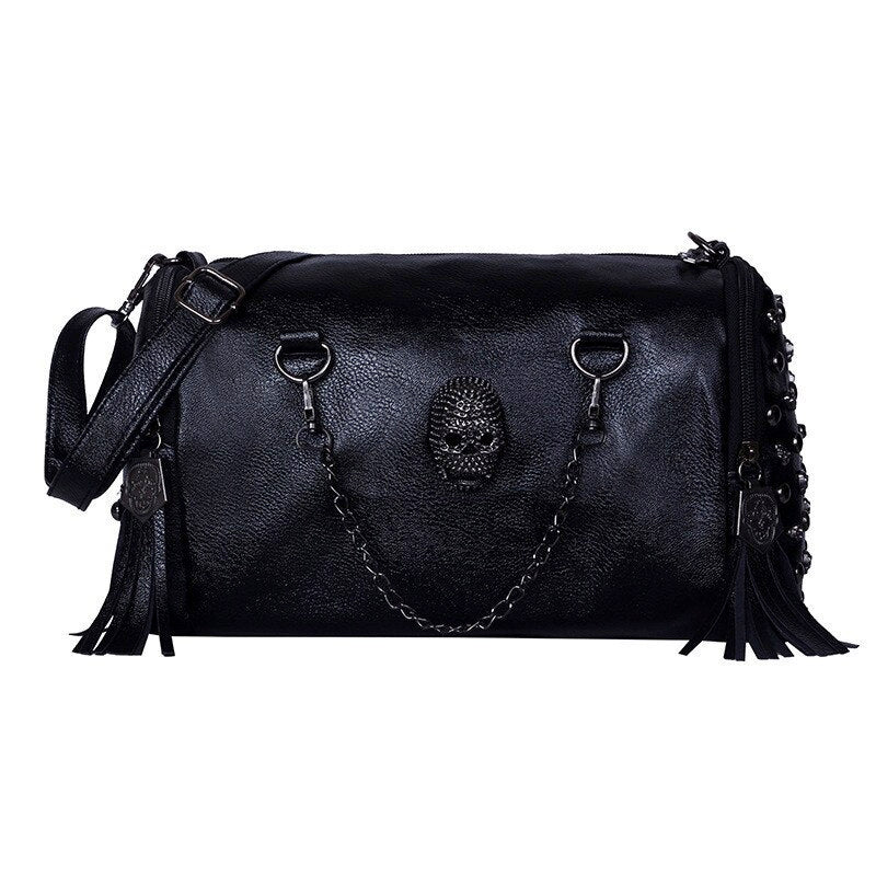 Skull Studded Chain Strap Handbag