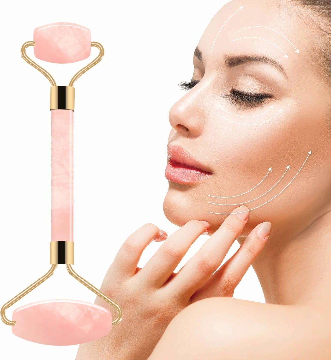 SilkeeSmooth™ Rose Quartz Facial Roller