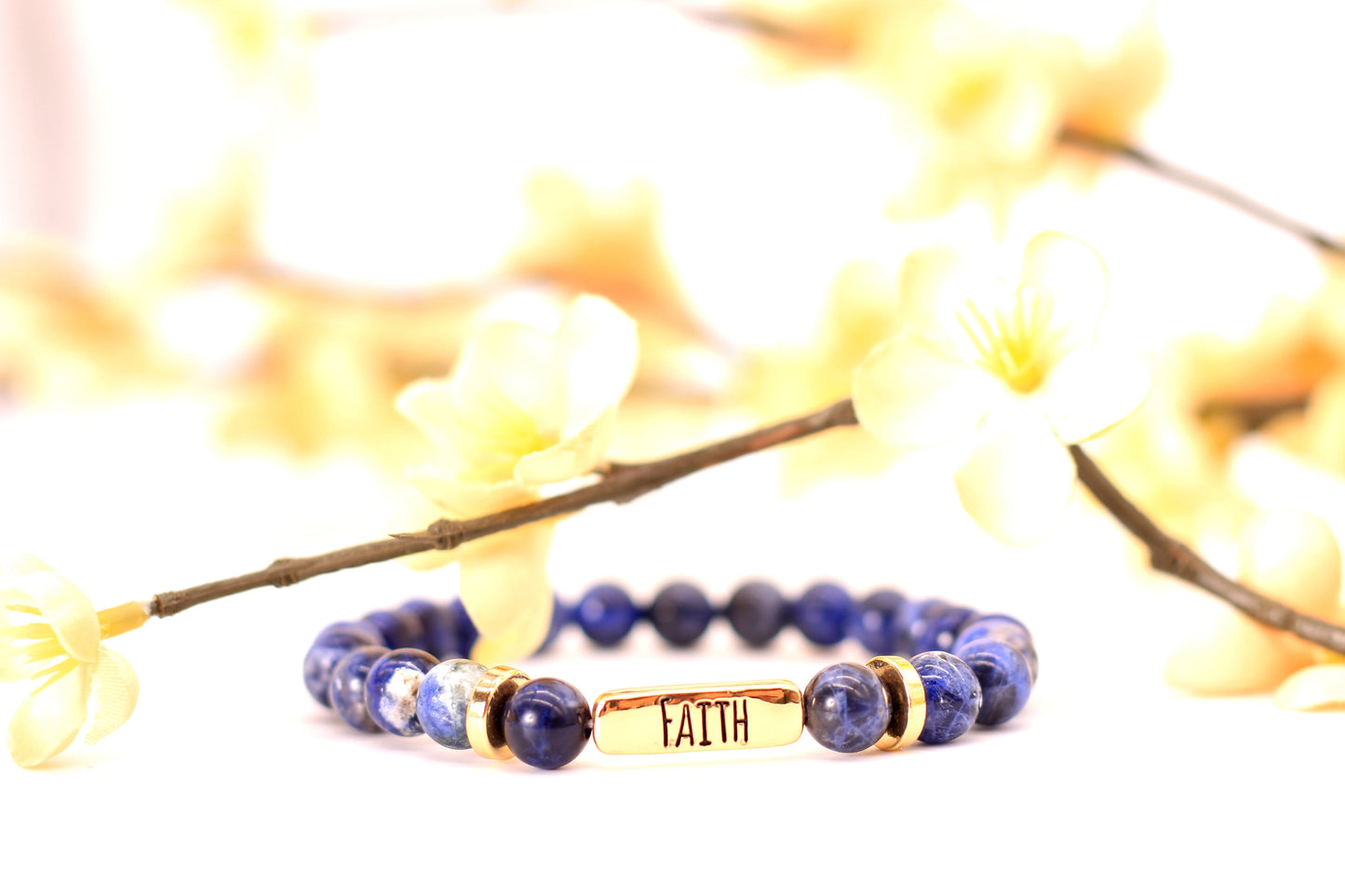 Blue FAITH Bracelet 12K Gold